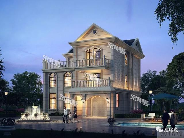 擁有一棟這樣豪華大氣的三層別墅，家庭幸福，人生美滿！