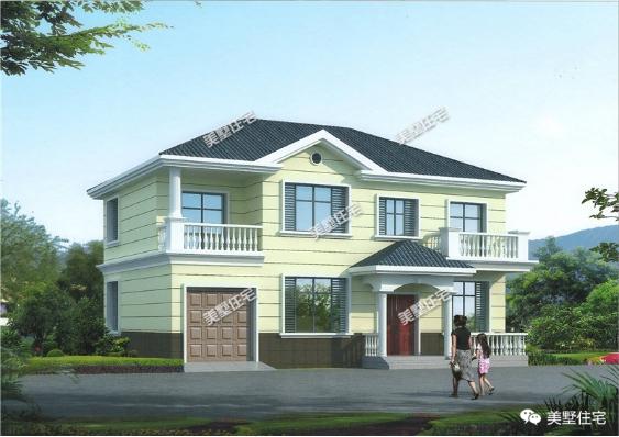 二層別墅14X9米，5室4衛(wèi)還帶車庫，超小進深也能造好房。