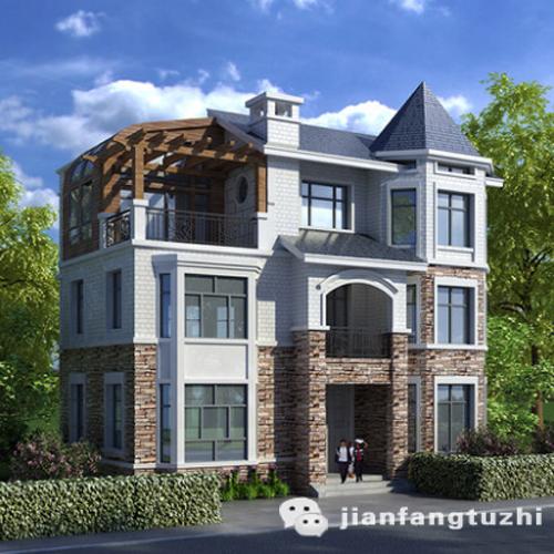 三層特色歐式城堡別墅圖，戶型精美大氣，40萬2廳6室?guī)ш柟夥啃蓍e房套房