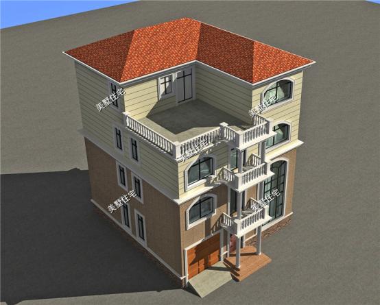 農(nóng)村四層別墅圖，10X11米，9室2廳帶車庫，精致布局實用又漂亮