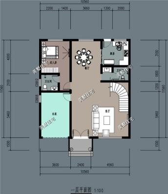 農(nóng)村四層別墅圖，10X11米，9室2廳帶車庫，精致布局實用又漂亮