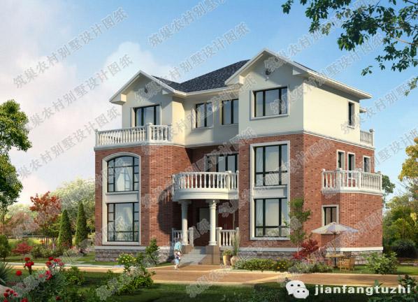 25萬(wàn)2廳5室12×9米二層小別墅圖，帶走廊+臥室套間。