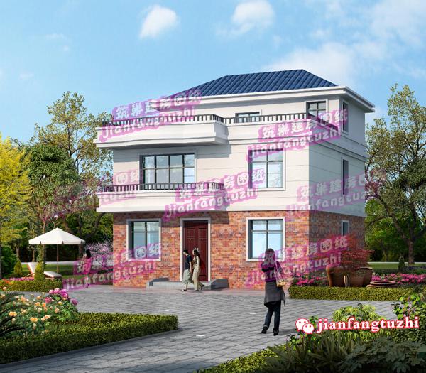 三層農(nóng)村自建房設(shè)計(jì)圖，占地僅100平方米，非常適合宅基地面積小的家庭。