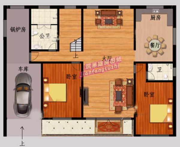 18x14米二層新農(nóng)村框架自建房，帶陽光房，簡約清新。