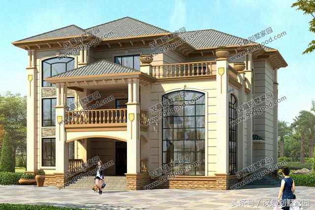 3套經典別墅圖，外觀簡約不單調，性價比超高，農村蓋房首選戶型！