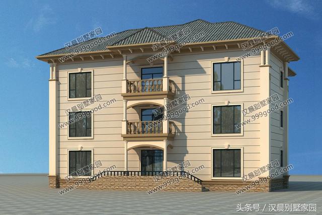 3套經典別墅圖，外觀簡約不單調，性價比超高，農村蓋房首選戶型！