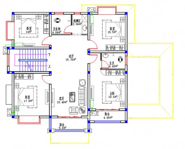 三層自建房，35萬(wàn)160㎡3廳8室，車庫(kù)+涼亭+活動(dòng)室+套房，顏色十分低調(diào)。