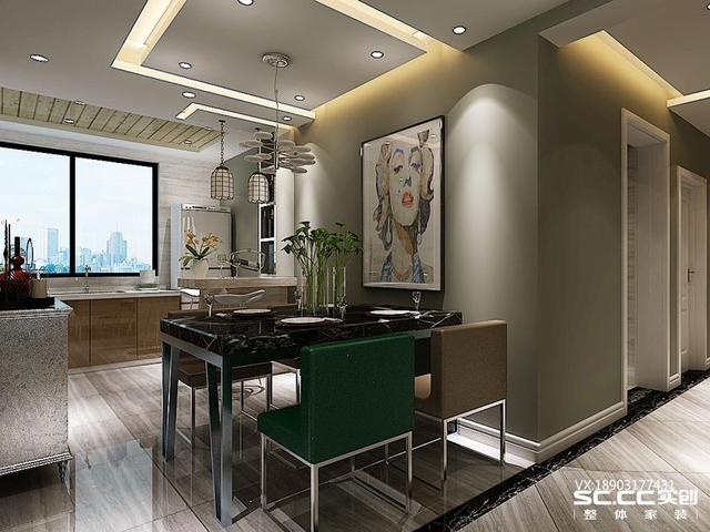 三室兩廳一衛(wèi)115㎡后現(xiàn)代風(fēng)格裝修效果圖，大氣時(shí)尚！