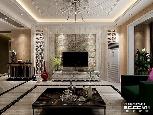 三室兩廳一衛(wèi)115㎡后現(xiàn)代風(fēng)格裝修效果圖，大氣時(shí)尚！