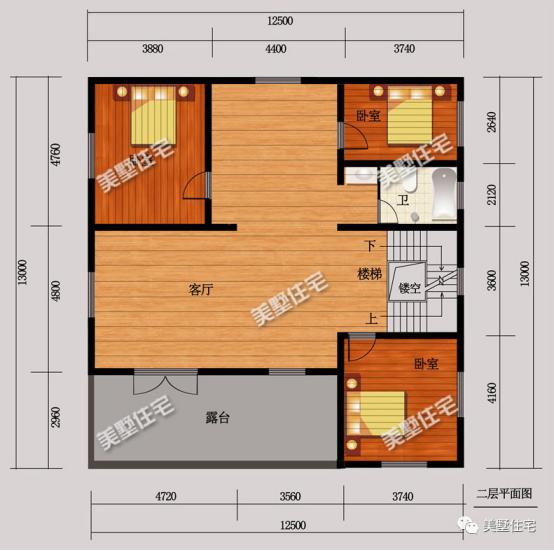 三層新中式別墅圖，12x13米，露臺(tái)精致布局實(shí)用，簡(jiǎn)約大方。