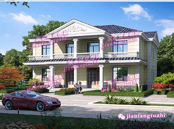 二層農(nóng)村雙拼別墅設(shè)計(jì)圖，14x12米，單戶90平米左右。