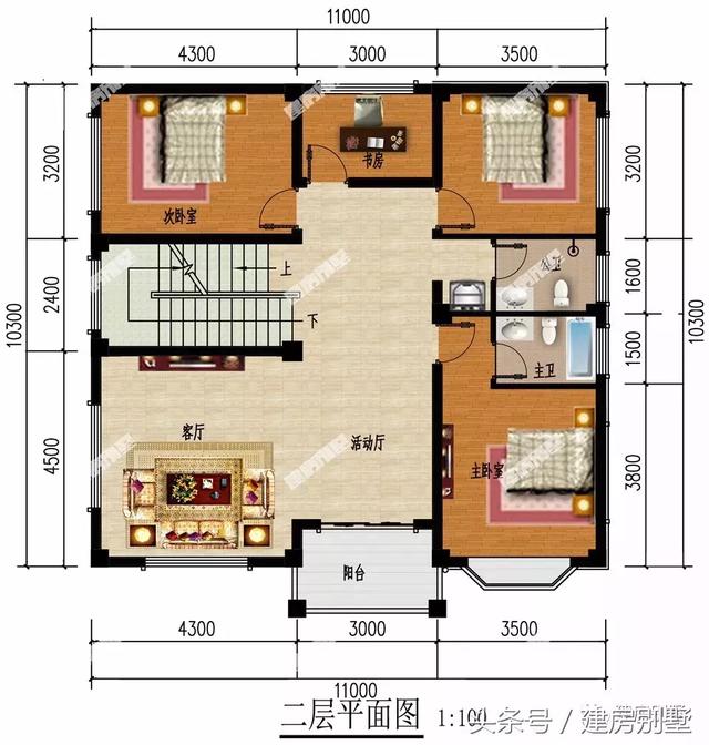 帶飄窗和平屋頂設(shè)計(jì)的四層豪宅別墅設(shè)計(jì)圖，建了這么一套好房子，想想都很美好