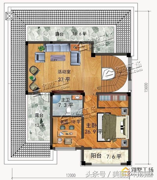12X16.8米三層農(nóng)村自建別墅設(shè)計(jì)施工圖，小開(kāi)間大進(jìn)深，對(duì)于建房來(lái)說(shuō)是個(gè)不錯(cuò)的選擇！