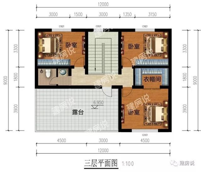 三款110平的農(nóng)村自建房設(shè)計(jì)圖紙，看了的人都一致好評(píng)
