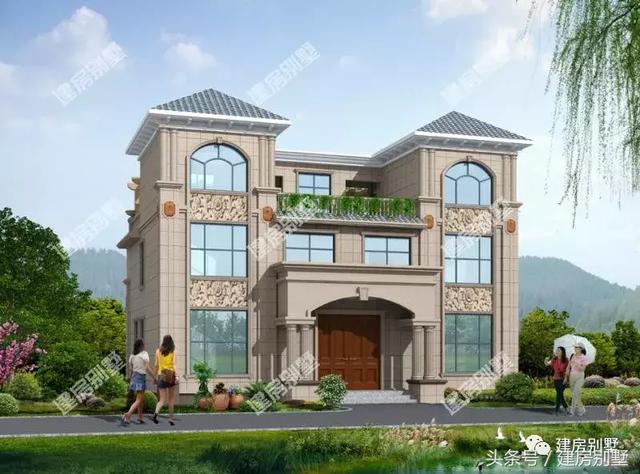 三層雙拼別墅設(shè)計圖，14.5×10米，住進去就是一種享受。