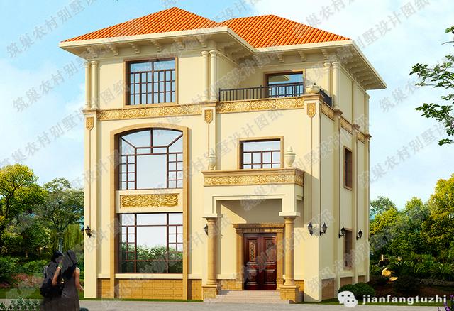 三層豪華農村自建房，3廳7室10×12帶臥室套房，外觀十分大氣。