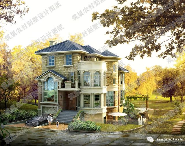 三層豪華農村自建房，3廳7室10×12帶臥室套房，外觀十分大氣。