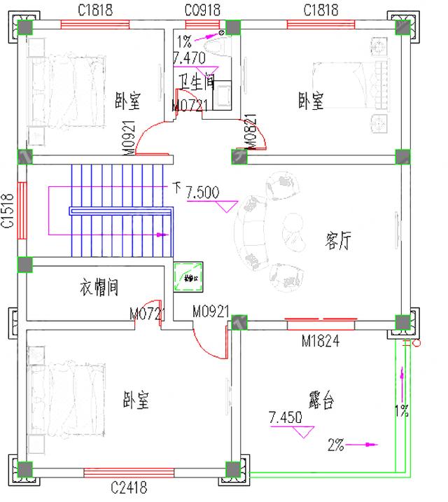三層豪華農村自建房，3廳7室10×12帶臥室套房，外觀十分大氣。