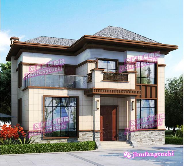 二層鄉(xiāng)村別墅設(shè)計圖，12x10米，戶型實用。