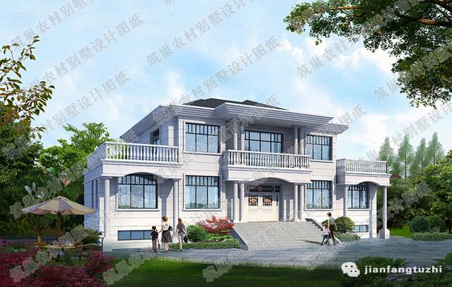 三層農(nóng)村自建房，3廳7室11×12米，帶套房+家庭活動(dòng)室，簡(jiǎn)單大方。