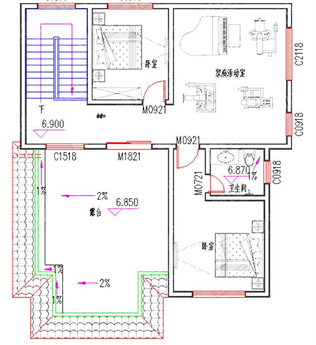 三層農(nóng)村自建房，3廳7室11×12米，帶套房+家庭活動(dòng)室，簡(jiǎn)單大方。
