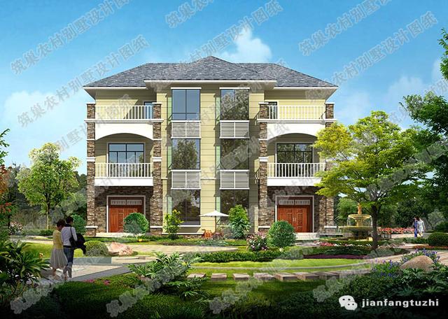 三層農(nóng)村自建房，3廳7室11×12米，帶套房+家庭活動(dòng)室，簡(jiǎn)單大方。