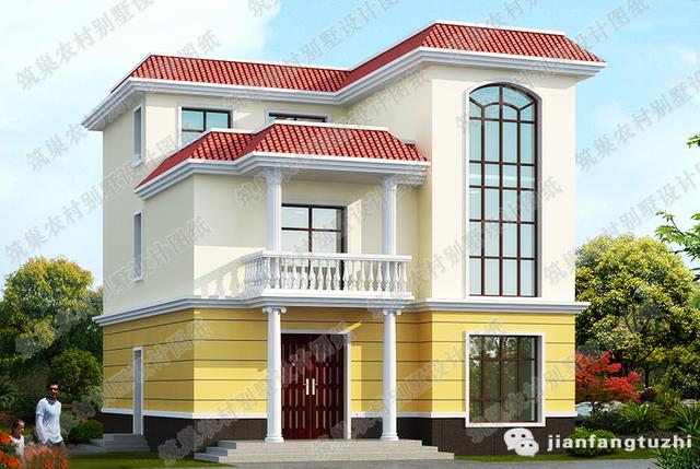 三層農(nóng)村自建房，3廳7室11×12米，帶套房+家庭活動(dòng)室，簡(jiǎn)單大方。