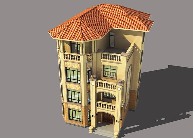 復(fù)式三層別墅設(shè)計圖，占地100㎡，2廳5臥帶棋牌室休閑廳，結(jié)構(gòu)設(shè)計獨特新穎。