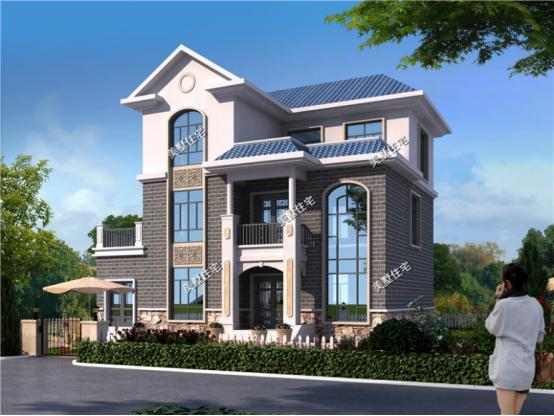 三層農(nóng)村新穎小別墅，13X11米，7室2廳帶書房，住著寧靜又舒心。