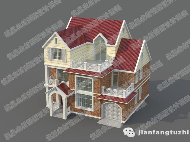 三層別墅設(shè)計(jì)圖，140㎡3廳7臥，造價(jià)37萬(wàn)，帶堂屋+豪華套房！