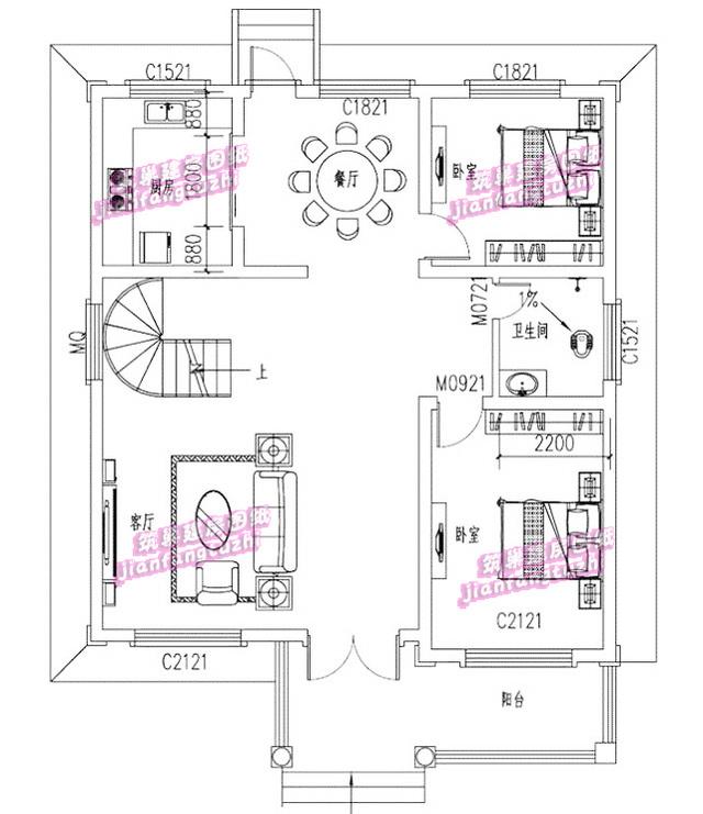 三層7房農(nóng)村自建房，10*13米，經(jīng)典又洋氣。