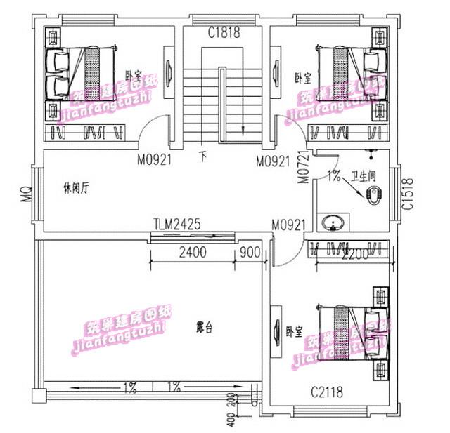 三層7房農(nóng)村自建房，10*13米，經(jīng)典又洋氣。
