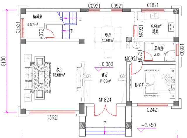 四層別墅設計圖，4廳6室?guī)Х鹛眯蓍e區(qū)，主體造價40萬，整體設計簡約大方，適合農(nóng)村建房。