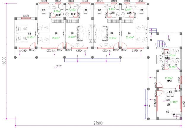 一層中式別墅設計圖，210平方米帶豪華套房，造價20萬。