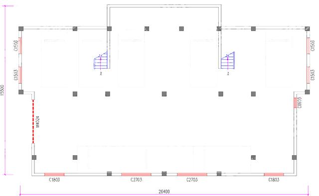 二層雙拼自建房，26×19米，造價110玩，帶地下室+堂屋+柴房+套房。