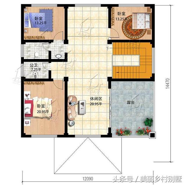 三層簡歐風(fēng)格農(nóng)村別墅，188平，造價50萬，陽光餐廳雙露臺。