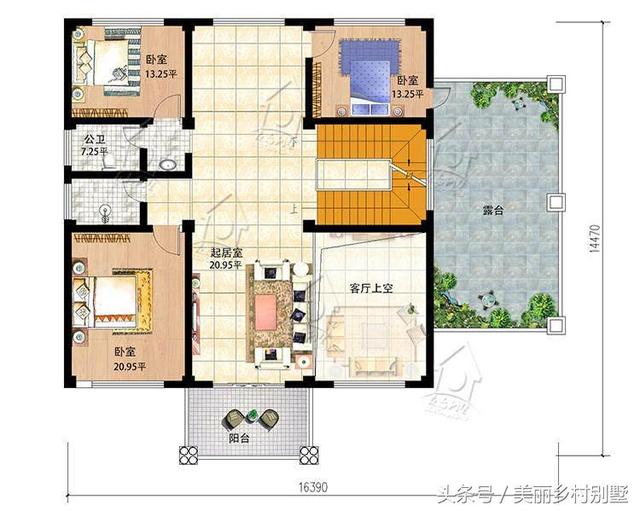 三層簡歐風(fēng)格農(nóng)村別墅，188平，造價50萬，陽光餐廳雙露臺。