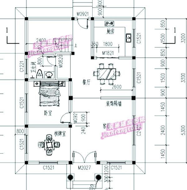 二層農(nóng)村自建房，9x12米，110平米，5臥2廳。