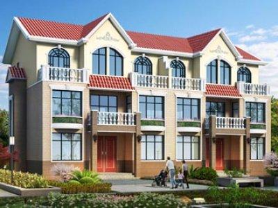 5款農(nóng)村聯(lián)排雙拼兄弟合建房：三層別墅設(shè)計圖，16×12米，造價50萬。