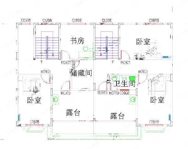 5款農(nóng)村聯(lián)排雙拼兄弟合建房：三層別墅設(shè)計圖，16×12米，造價50萬。