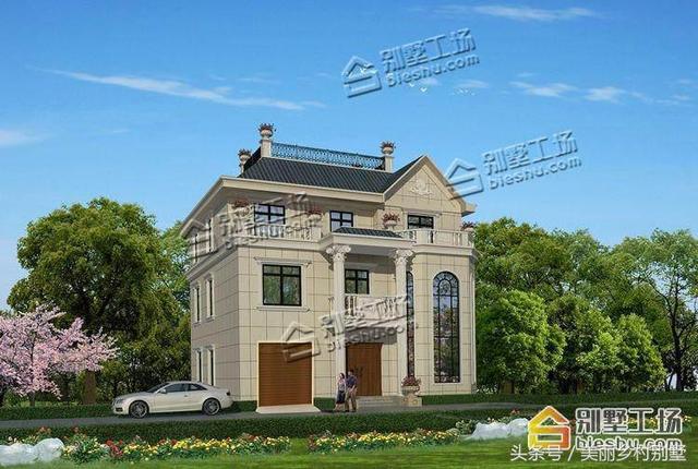 農(nóng)村三層別墅，帶堂屋，12.82X12.4m造價(jià)27萬，外觀經(jīng)典大氣。