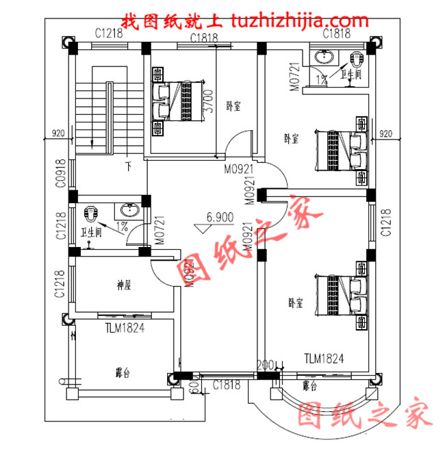 5套農(nóng)村三層房屋圖，主體15萬，不用攢錢都能建