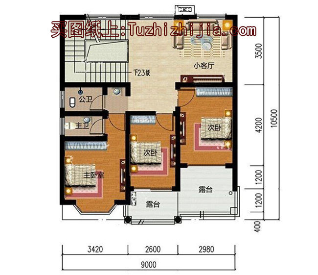 5套農(nóng)村三層房屋圖，主體15萬，不用攢錢都能建