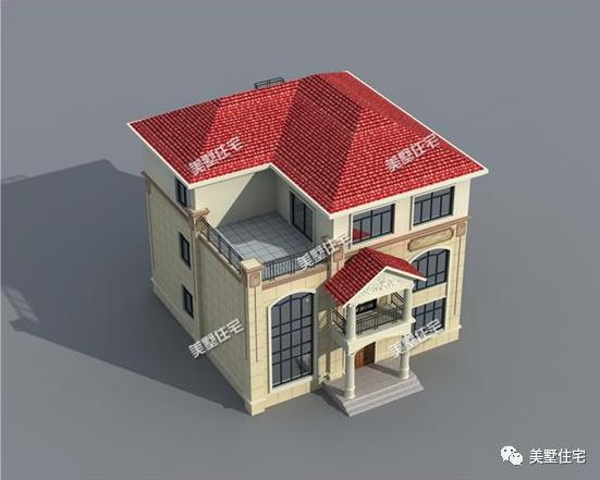 三層自建別墅，12X12米，造價30萬，愜意田園生活，令人羨慕。