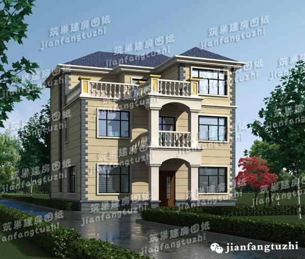 一層農(nóng)村別墅設(shè)計圖，2廳4臥，造價15萬，經(jīng)濟實用。