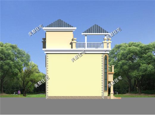 三層簡約歐式小別墅，110平6室2廳帶柴房，是農(nóng)村人最樸實適合建的戶型設計。