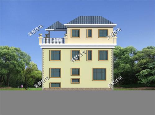 三層簡約歐式小別墅，110平6室2廳帶柴房，是農(nóng)村人最樸實適合建的戶型設計。