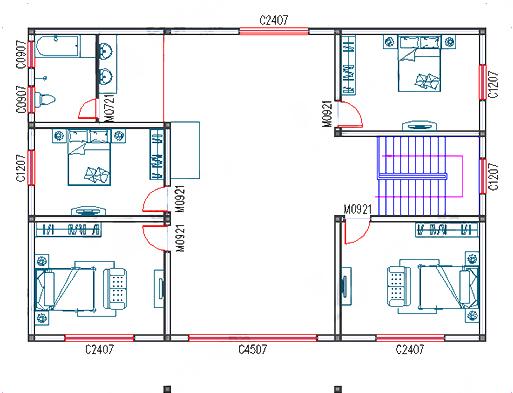 農(nóng)村三層自建房，占地210㎡53萬1廳10臥帶堂屋，特別適合農(nóng)村大家庭居住。