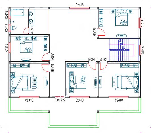 農(nóng)村三層自建房，占地210㎡53萬1廳10臥帶堂屋，特別適合農(nóng)村大家庭居住。
