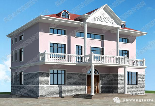 農(nóng)村三層自建房，占地210㎡53萬1廳10臥帶堂屋，特別適合農(nóng)村大家庭居住。